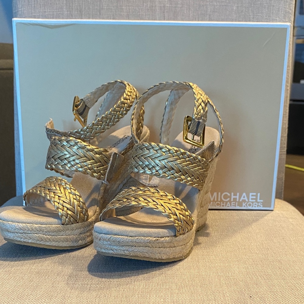 NWOT Michael Kors Juniper Espadrille Wedge Sandals